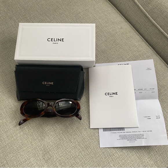 Celine Triomphe Oval Sunglasses Tortoise - Picture 3 of 5